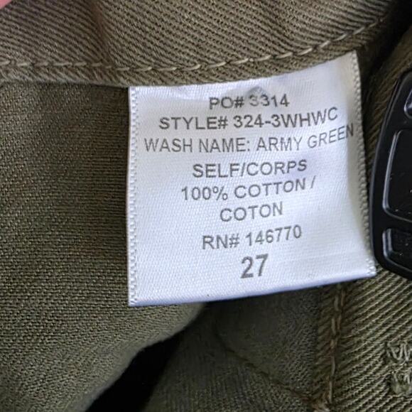 RE/DONE Originals High Rise Cargo Pant in Army Green Military Fatigue Surplus - Picture 10 of 13